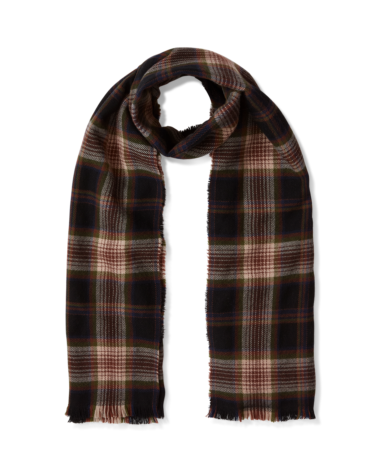 Plaid Wool Scarf - Image 6