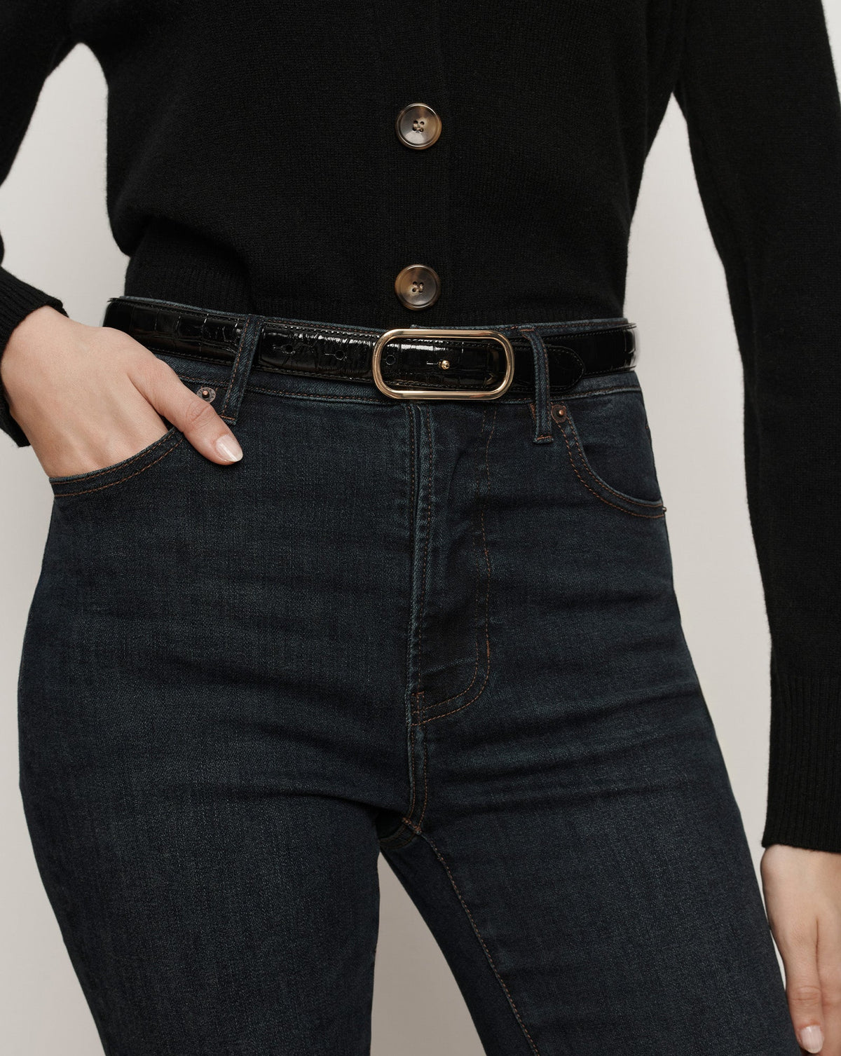 Loop Croc-Embossed Belt - Image 2