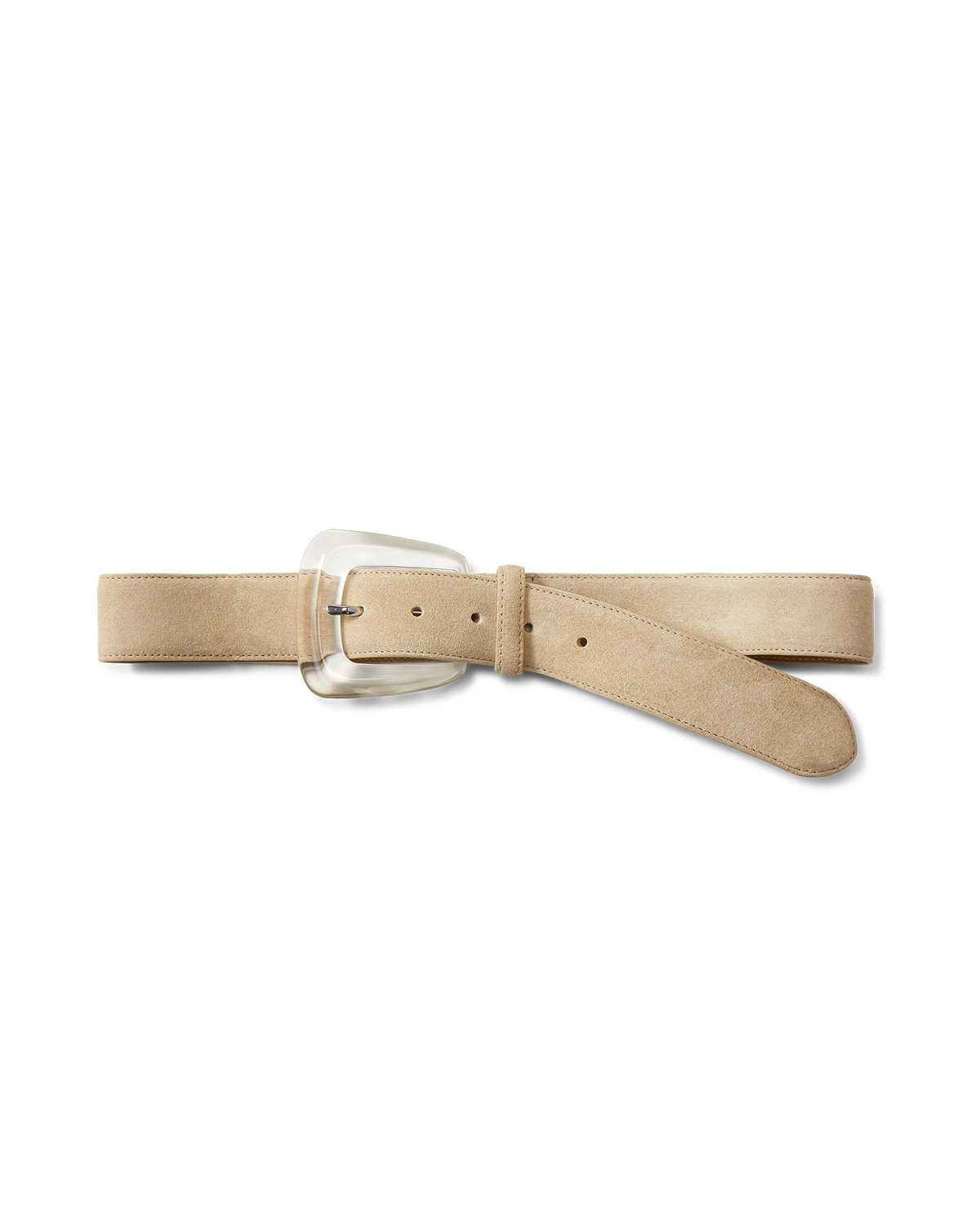 Arch Resin-Buckle Suede Belt - Image 6