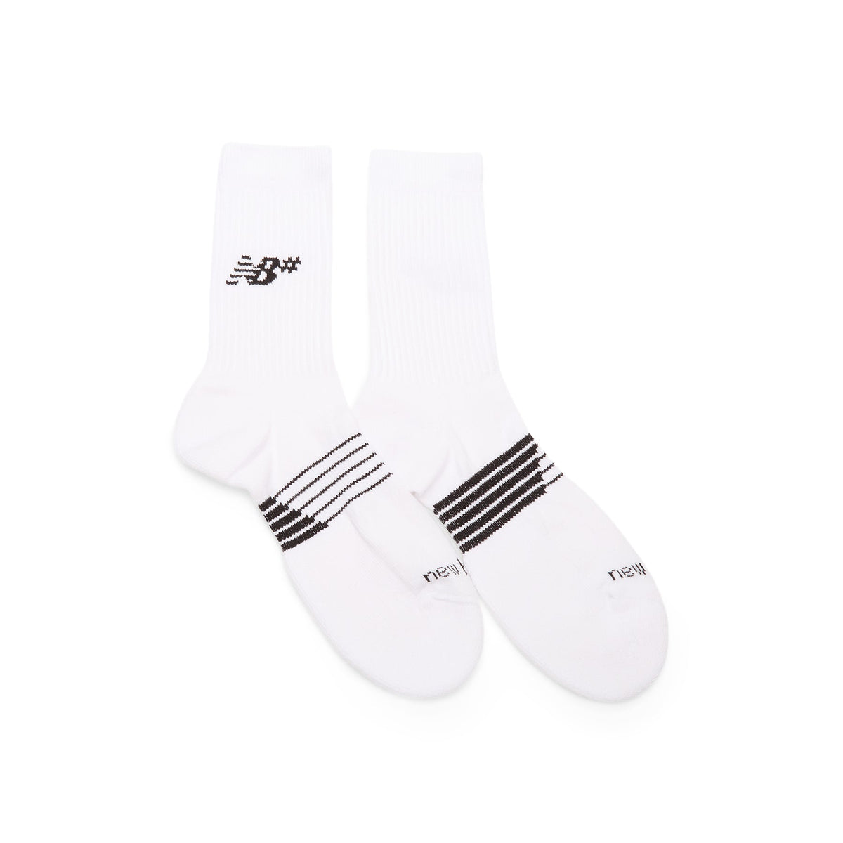 New Balance Active Numeric Crew Socks 3 Pack (White)