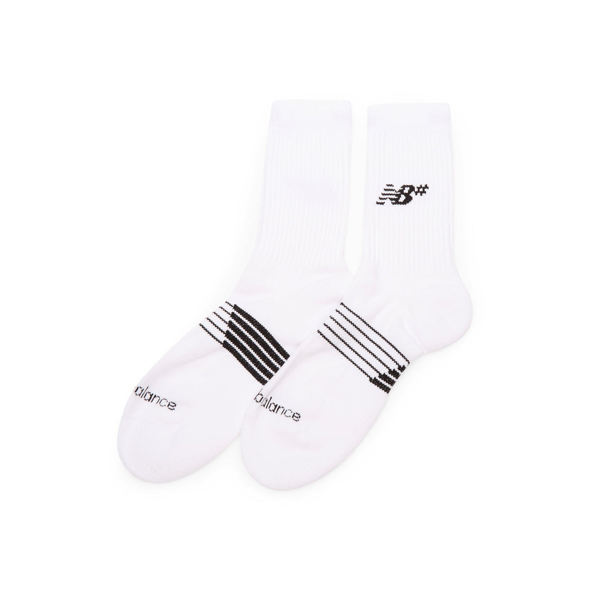 New Balance Active Numeric Crew Socks 3 Pack (White) - Image 2