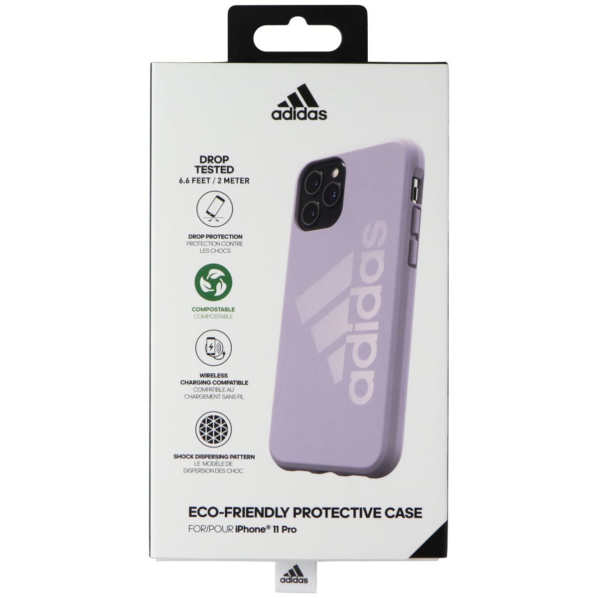 Adidas Eco-Friendly Protective Case for Apple iPhone 11 Pro - Lilac - New