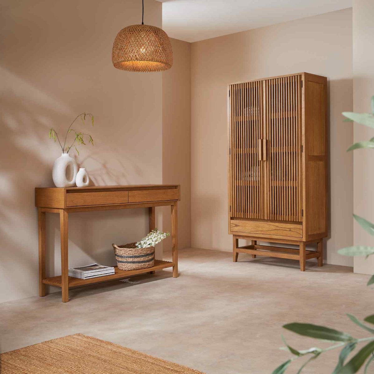 Melia Light Oak Wardrobe with Drawer - Image 2