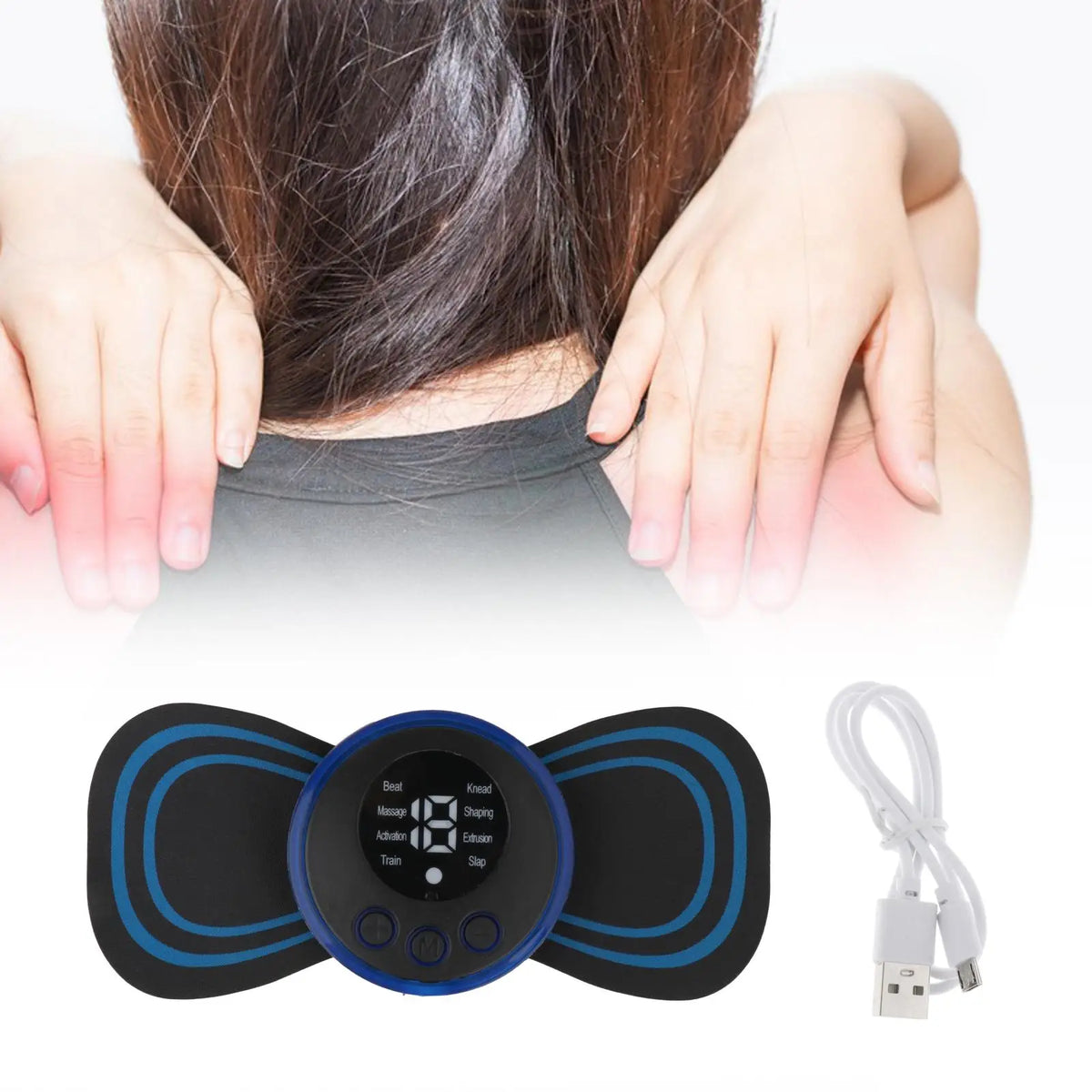 Adjustable Reusable Mini Electric Neck Massager - Image 4