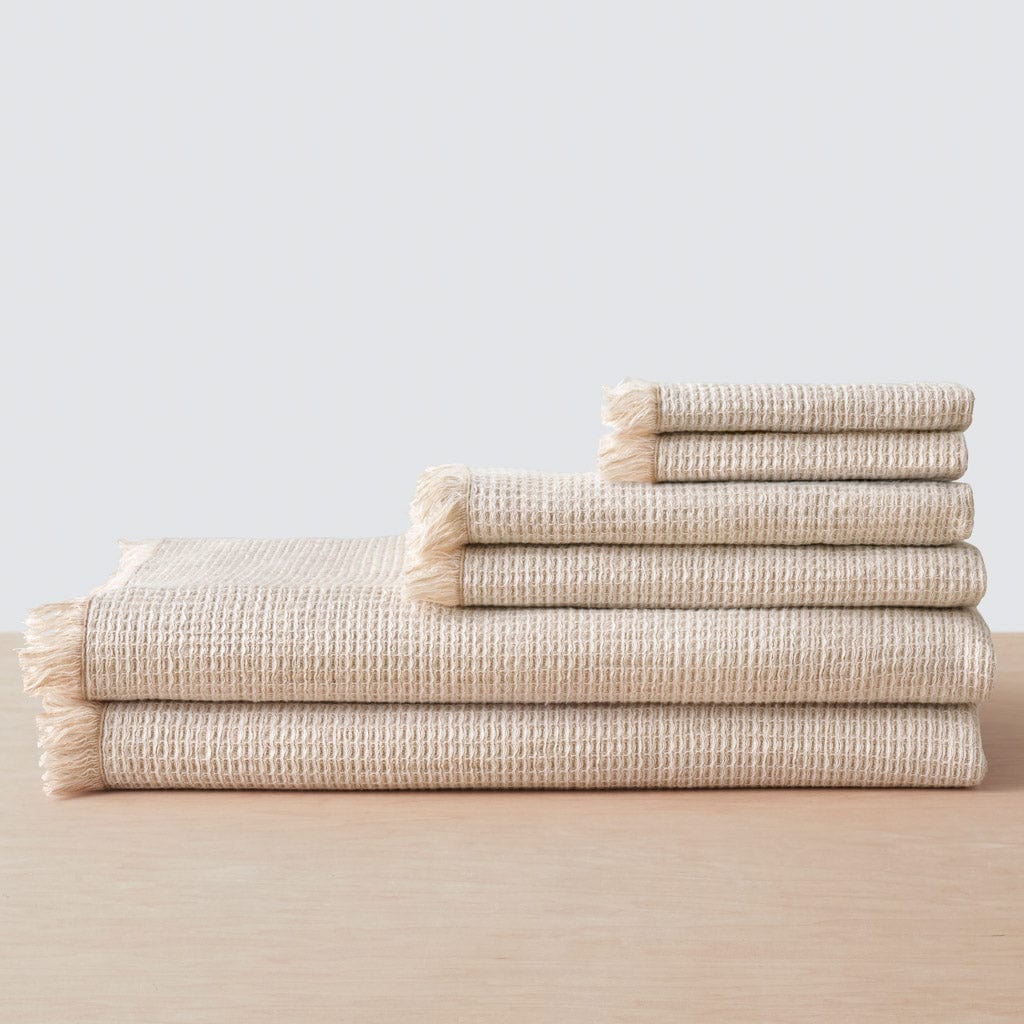 Aegean Cotton Bath Sheet Set - Tan / Set of 6