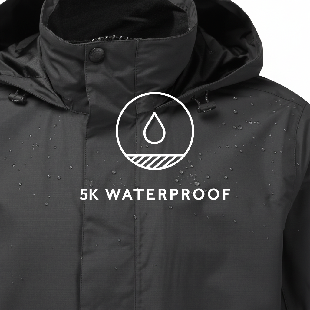 Airton Mens Waterproof Jacket - Black - Image 6