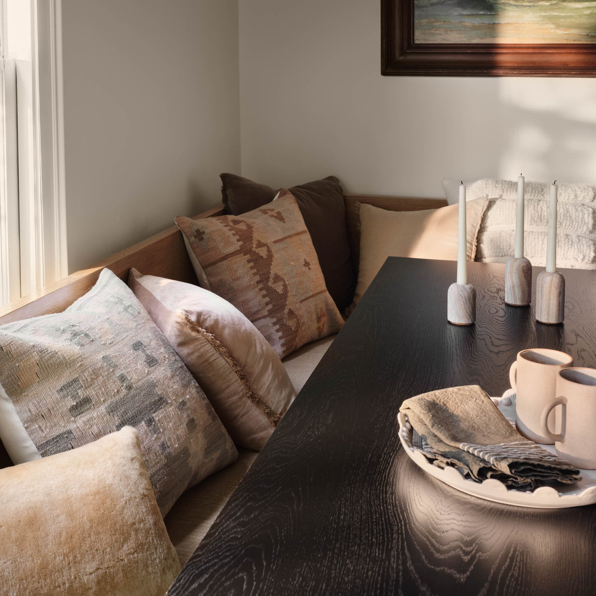 Sheepskin Lumbar Pillow - Tan - Image 3