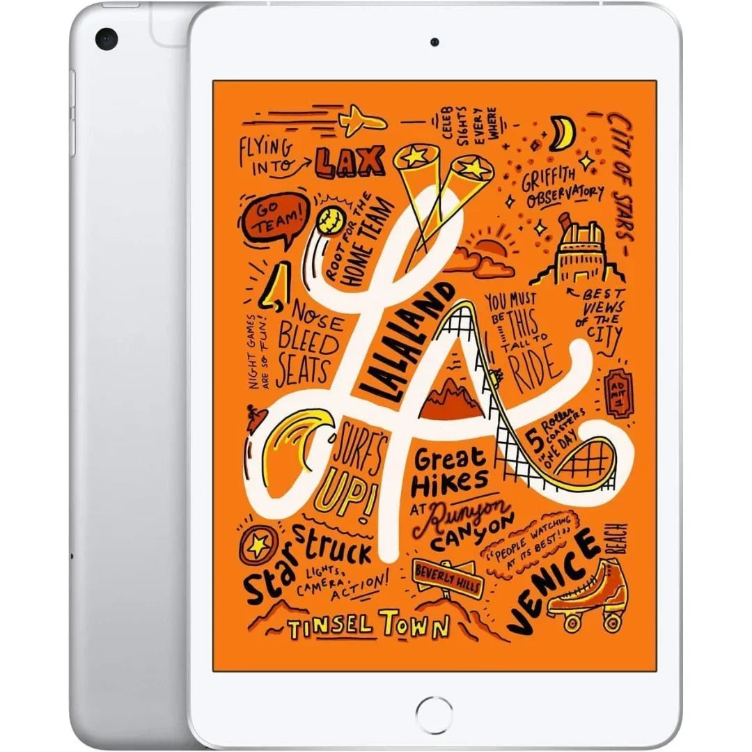 Apple iPad Mini 7.9" 5th Gen (2019) – Wi-Fi + Cellular – 64GB – Silver – MUXG2LL/A