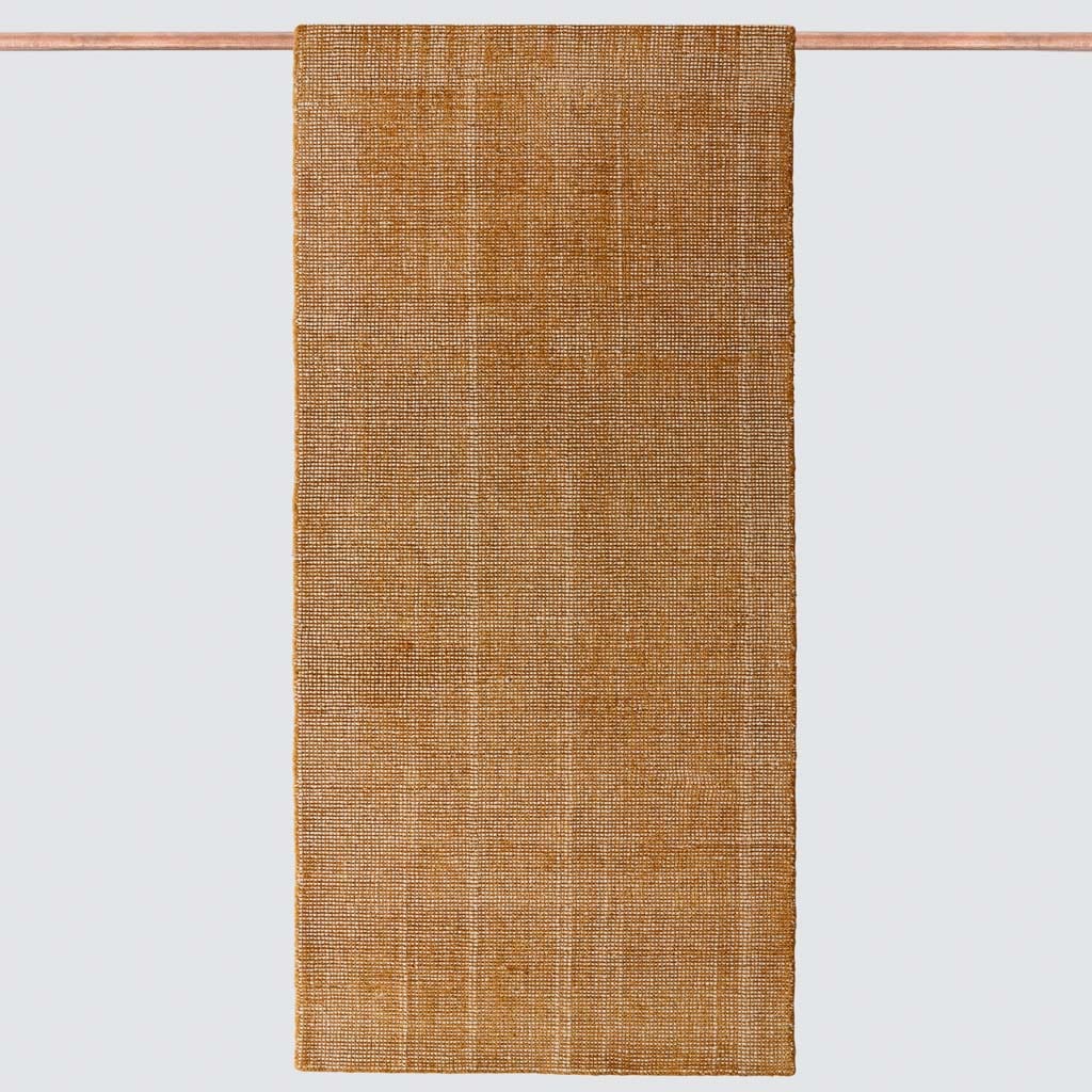 Artha Handwoven Striped Accent Rug - Mustard / 2.5' x 8'