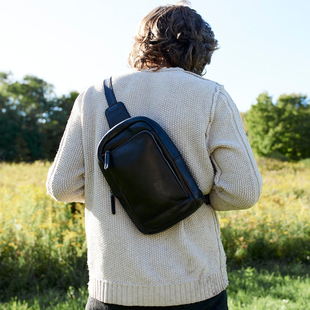Austin Leather Sling Bag - Image 5