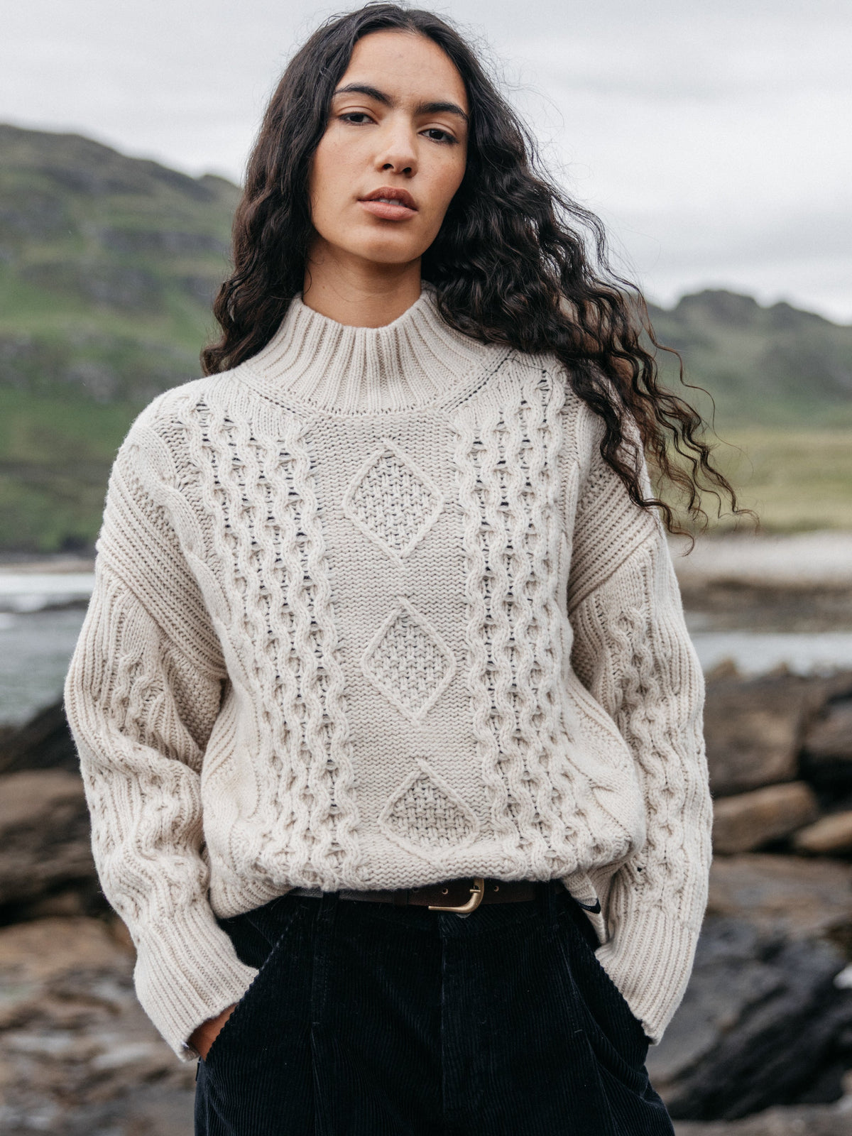 Women's Nova Aran Knit Jumper - Image 2