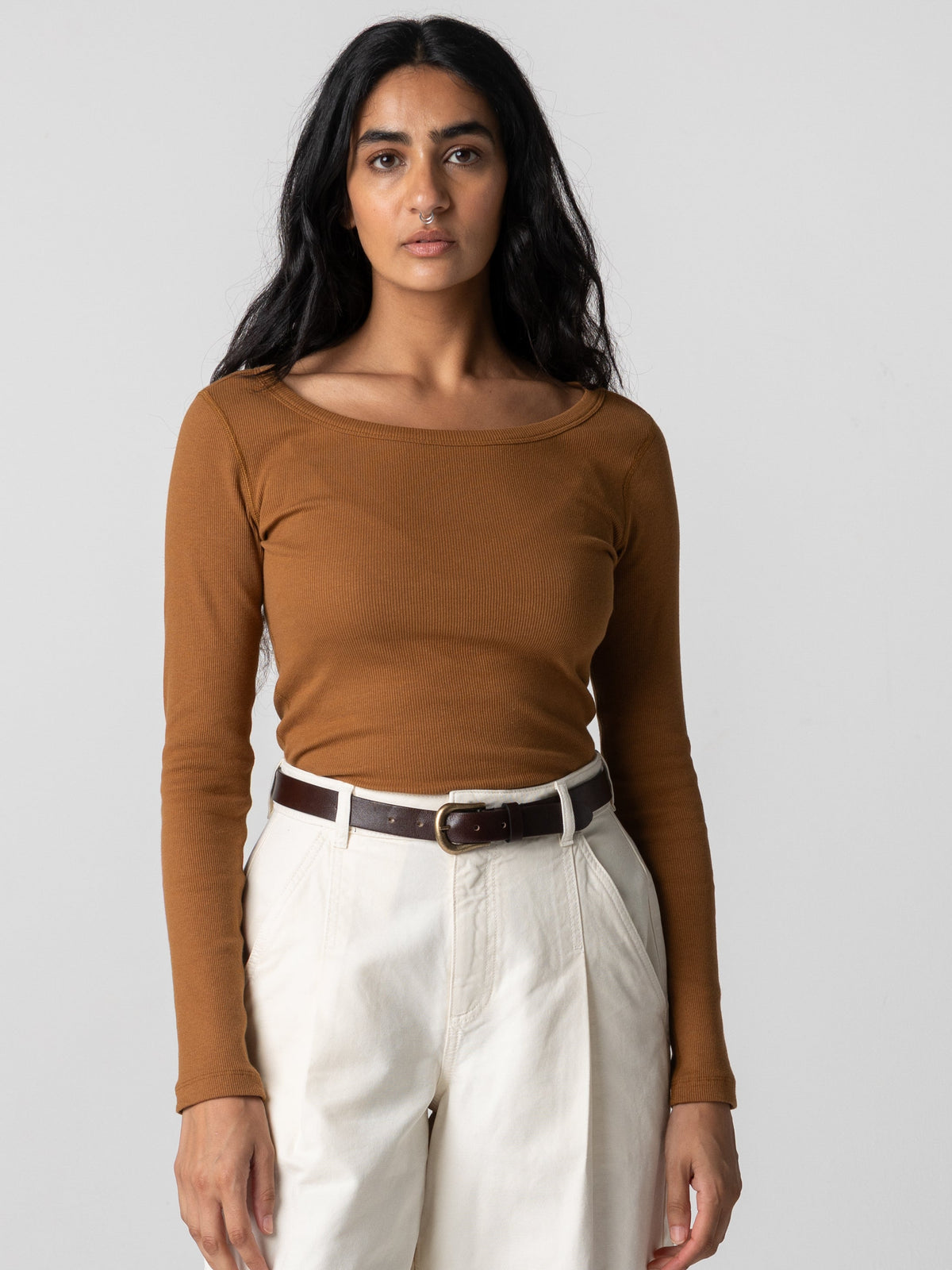 Women's Powes Ribbed Long Sleeve T-Shirt - Image 3