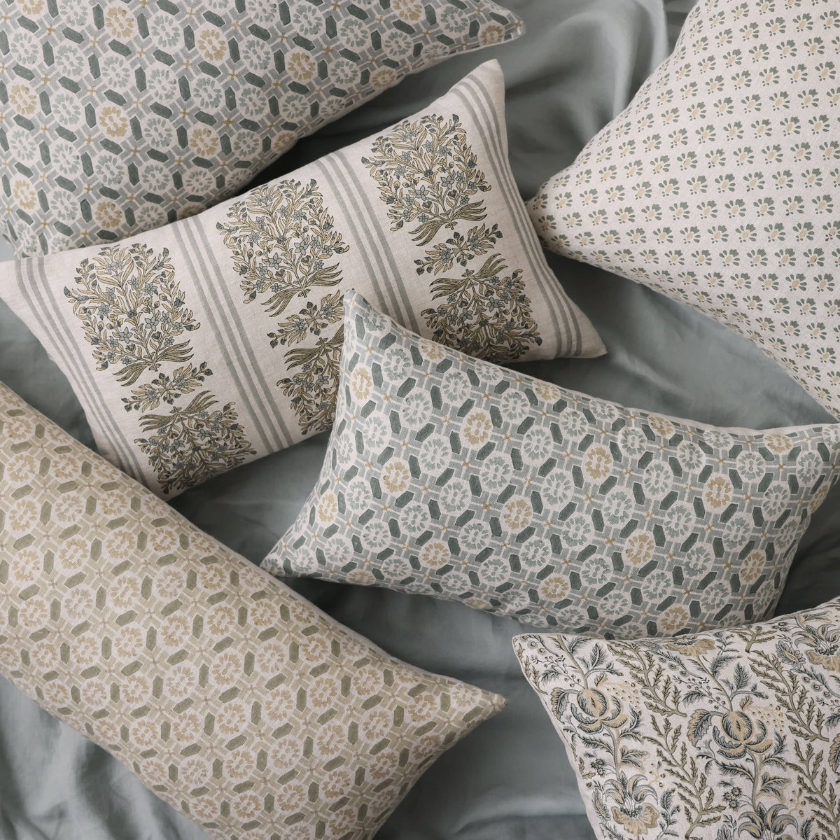 Ayana Block Print Lumbar Pillow - Image 3