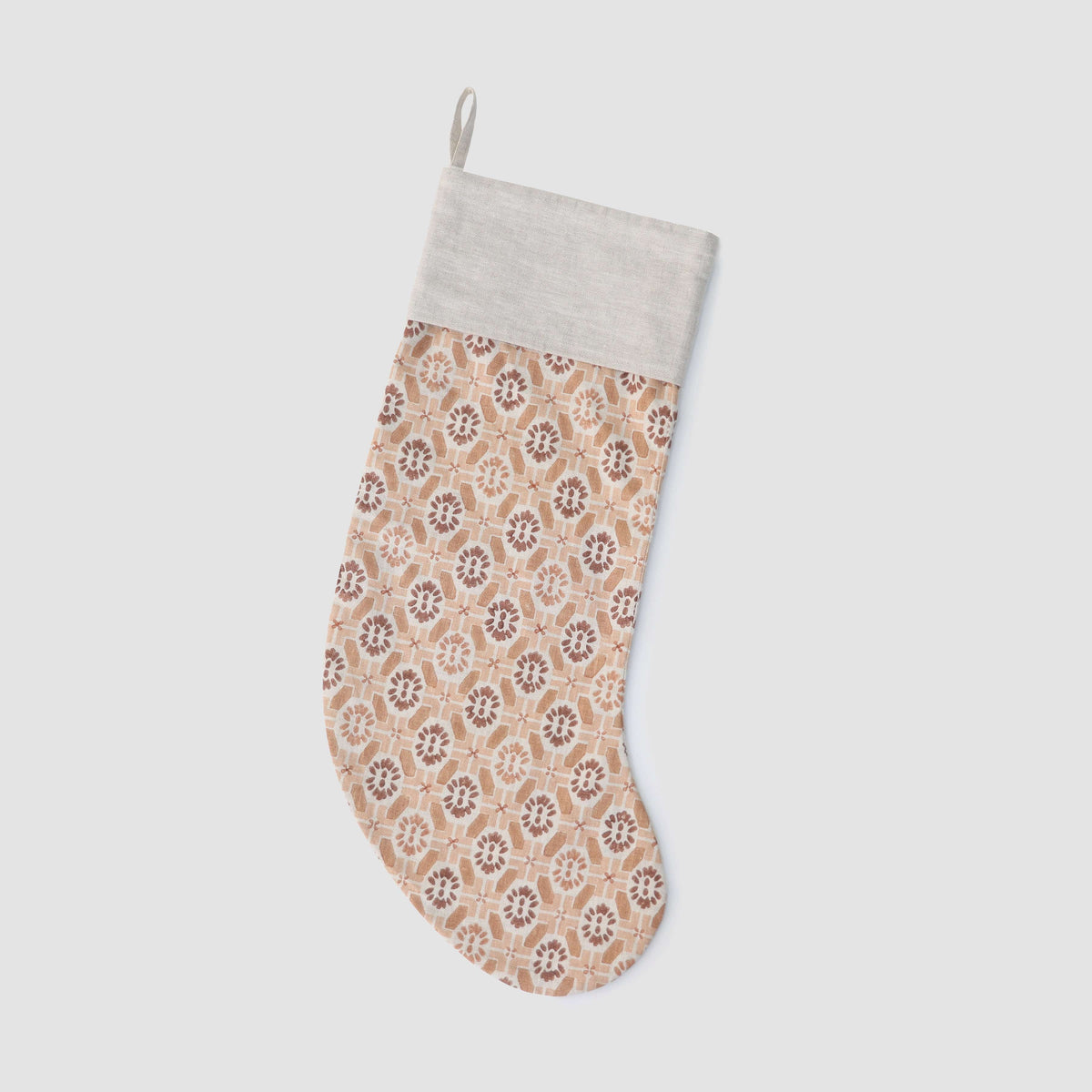 Ayana Block Print Stocking - Mulberry
