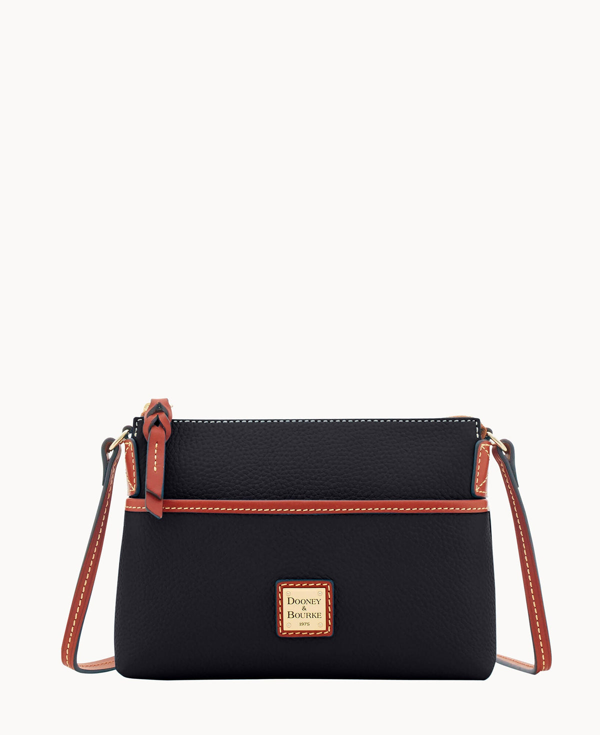Pebble Grain Ginger Crossbody - Black