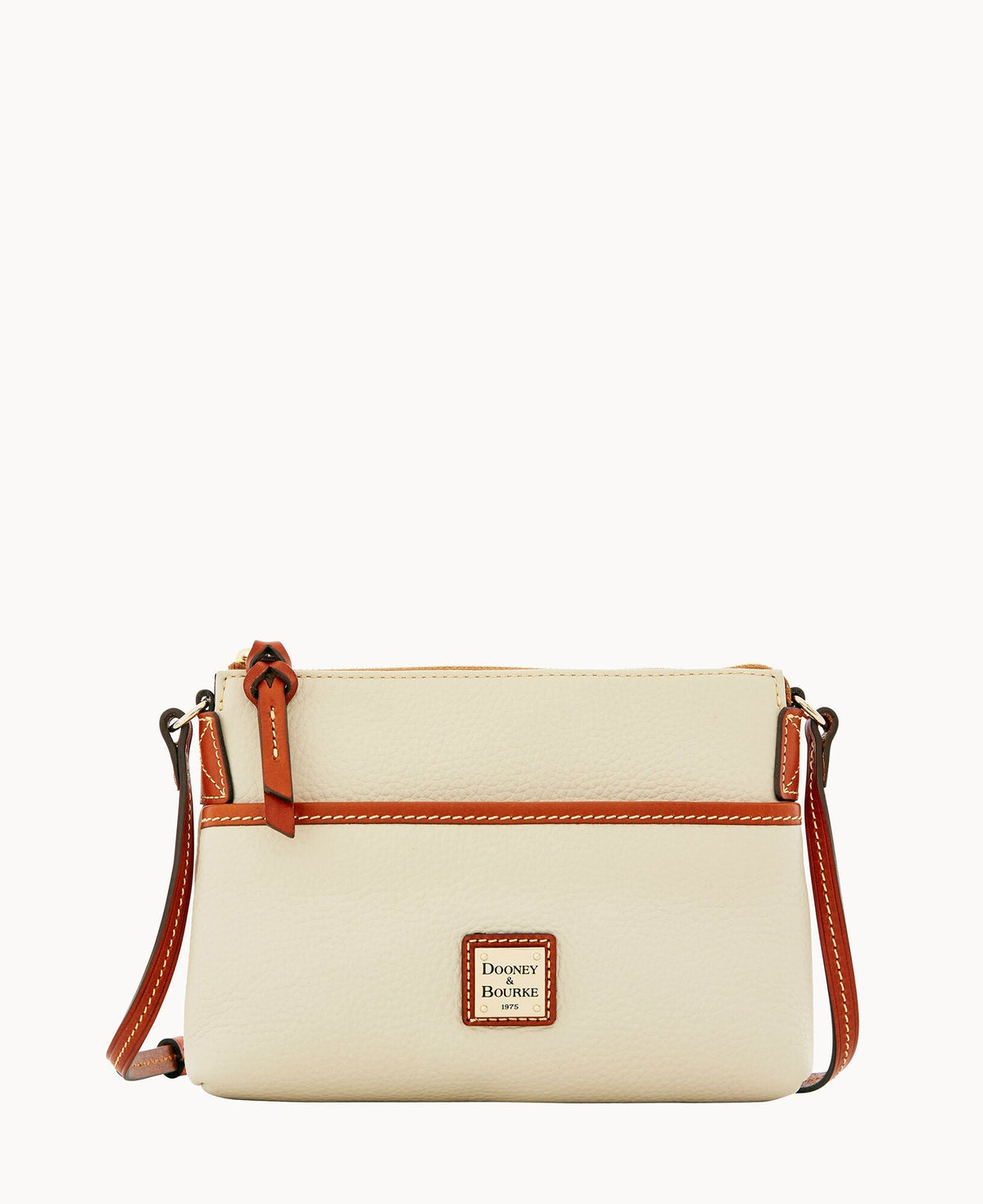 Pebble Grain Ginger Crossbody - Bone