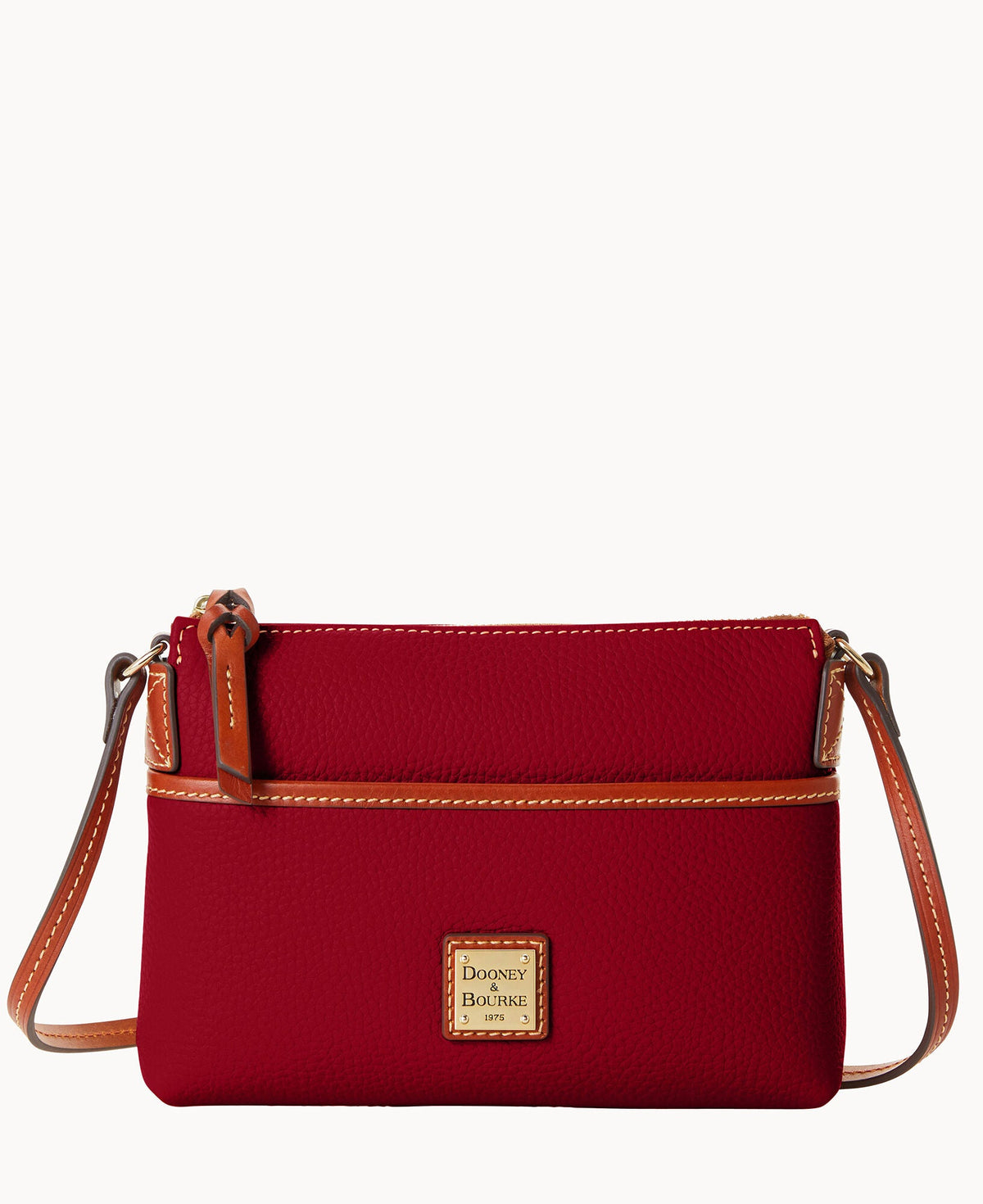 Pebble Grain Ginger Crossbody - Wine