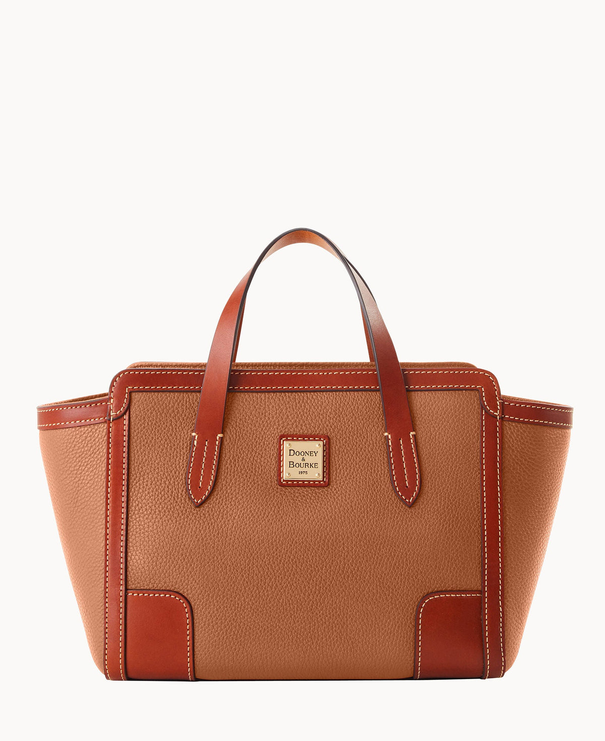 Pebble Grain Small Shopper - Caramel