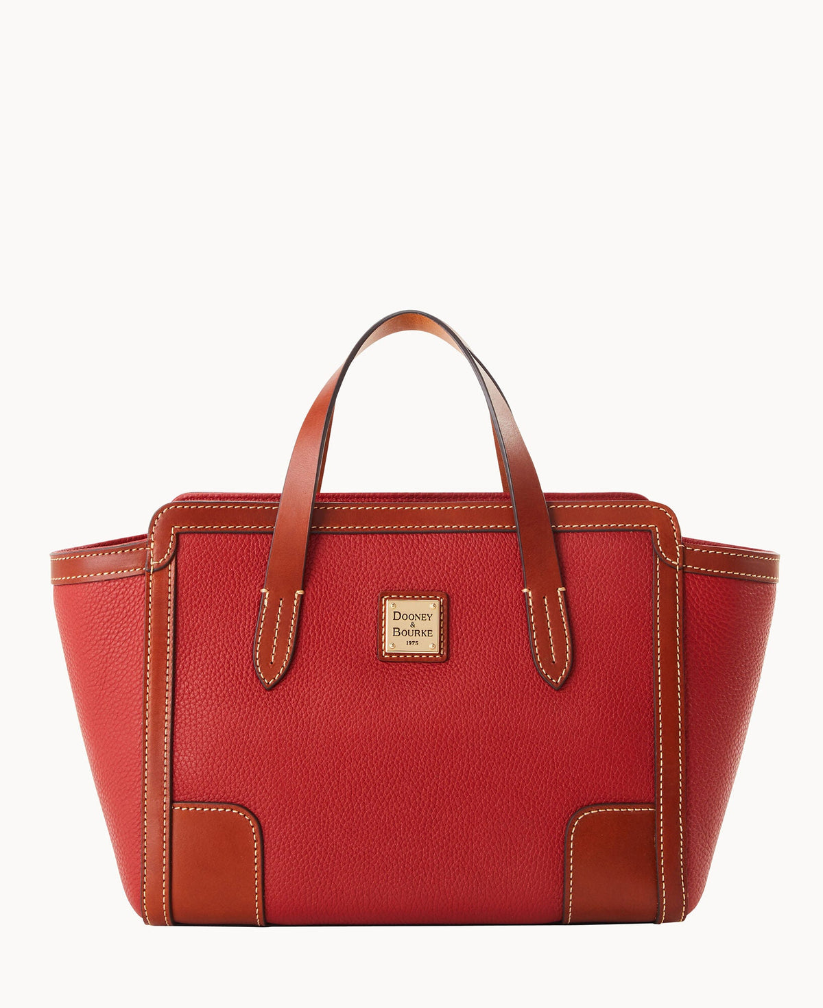 Pebble Grain Small Shopper - Red