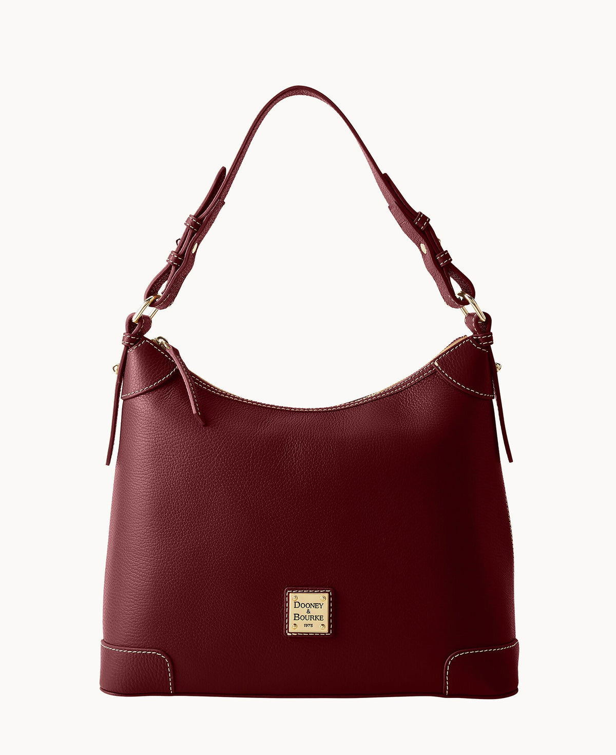 Lucca Leather Hobo - Cranberry