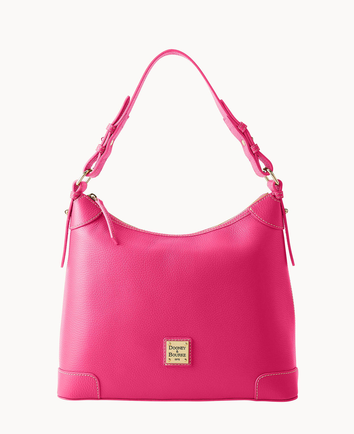 Lucca Leather Hobo - Fuchsia