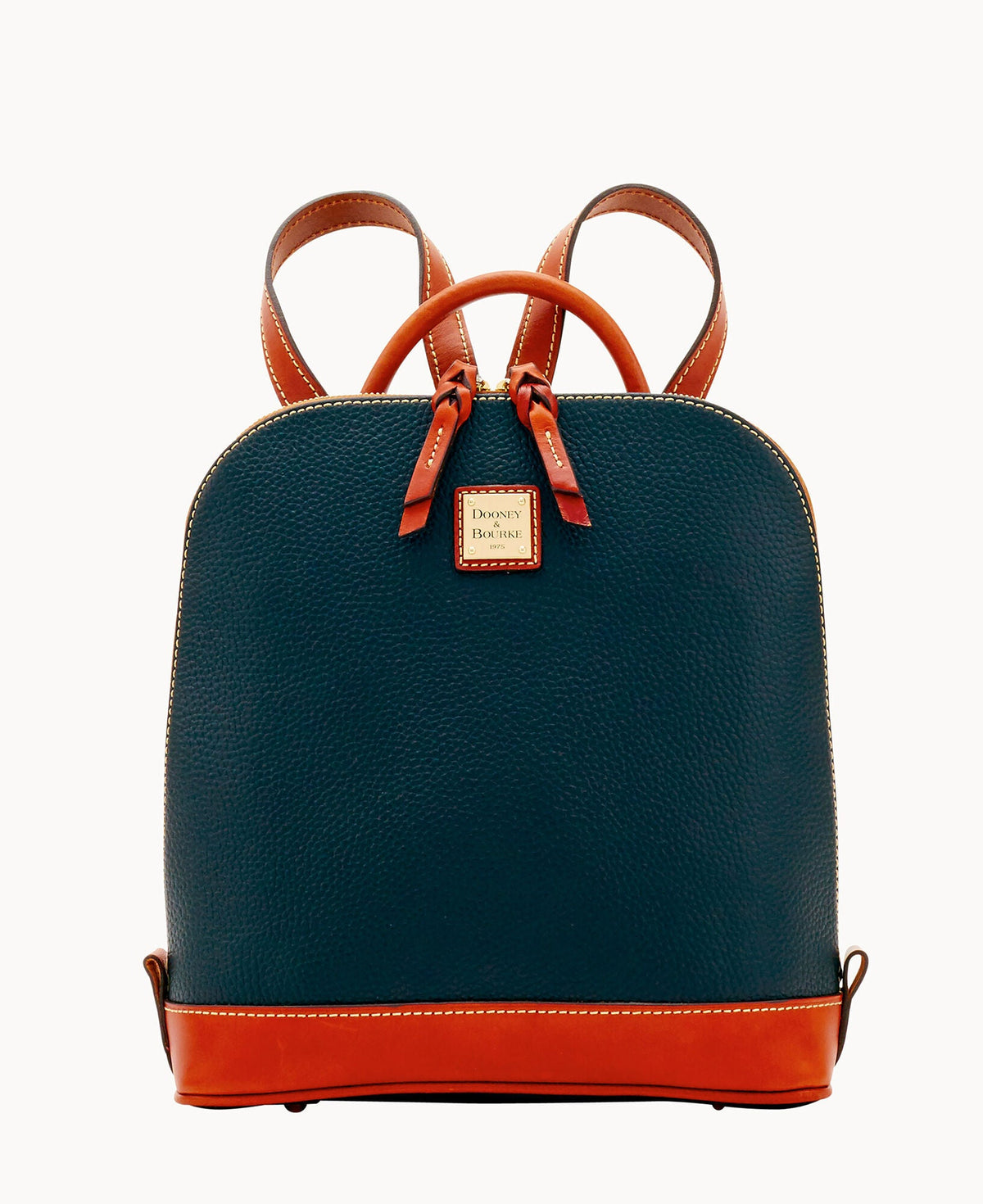 Pebble Grain Zip Pod Backpack - Black