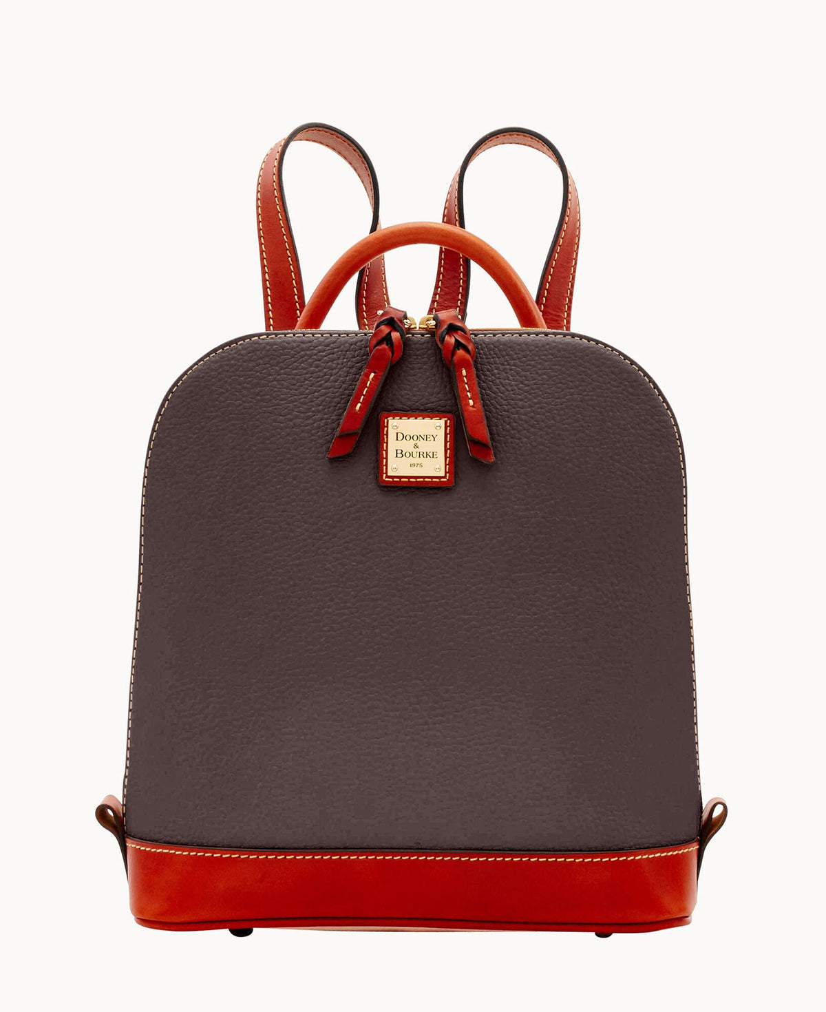 Pebble Grain Zip Pod Backpack - Brown Tmoro