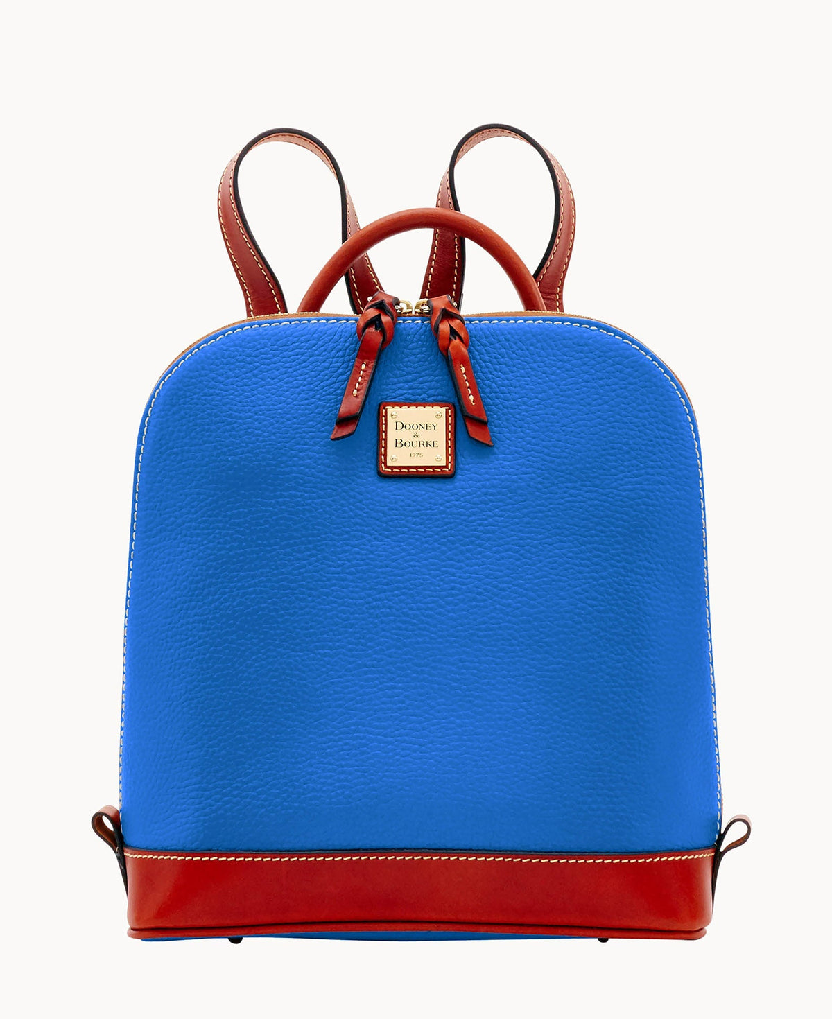 Pebble Grain Zip Pod Backpack - Blue