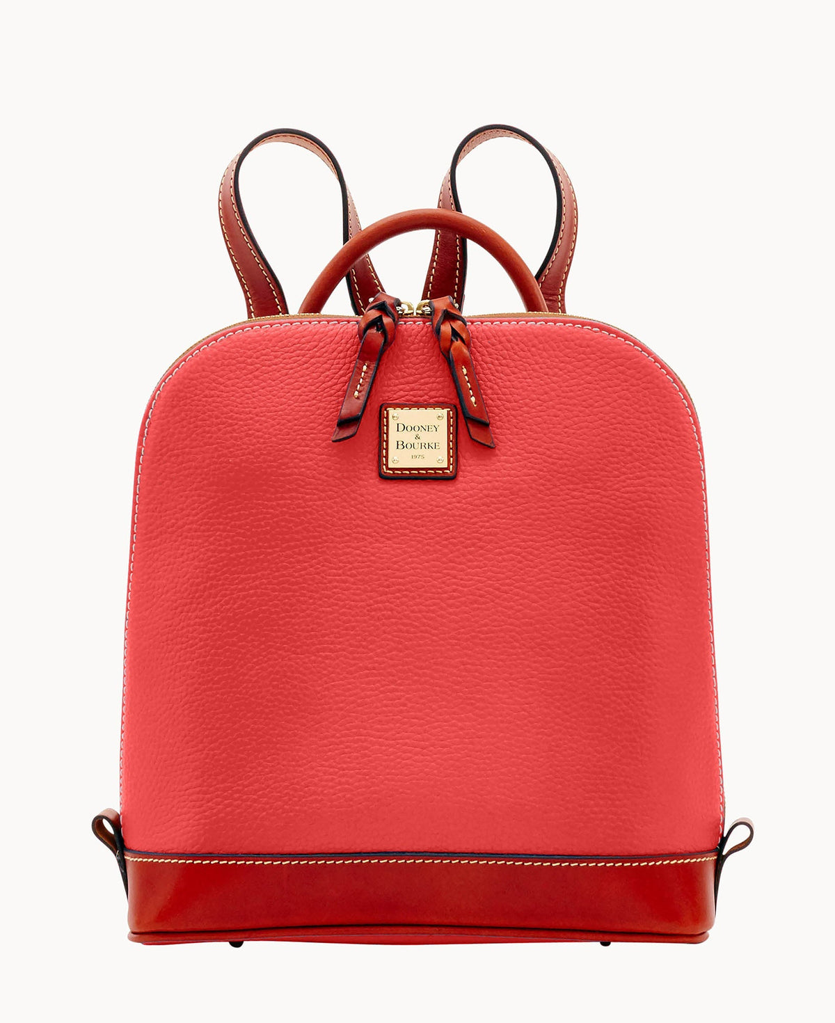Pebble Grain Zip Pod Backpack - Geranium