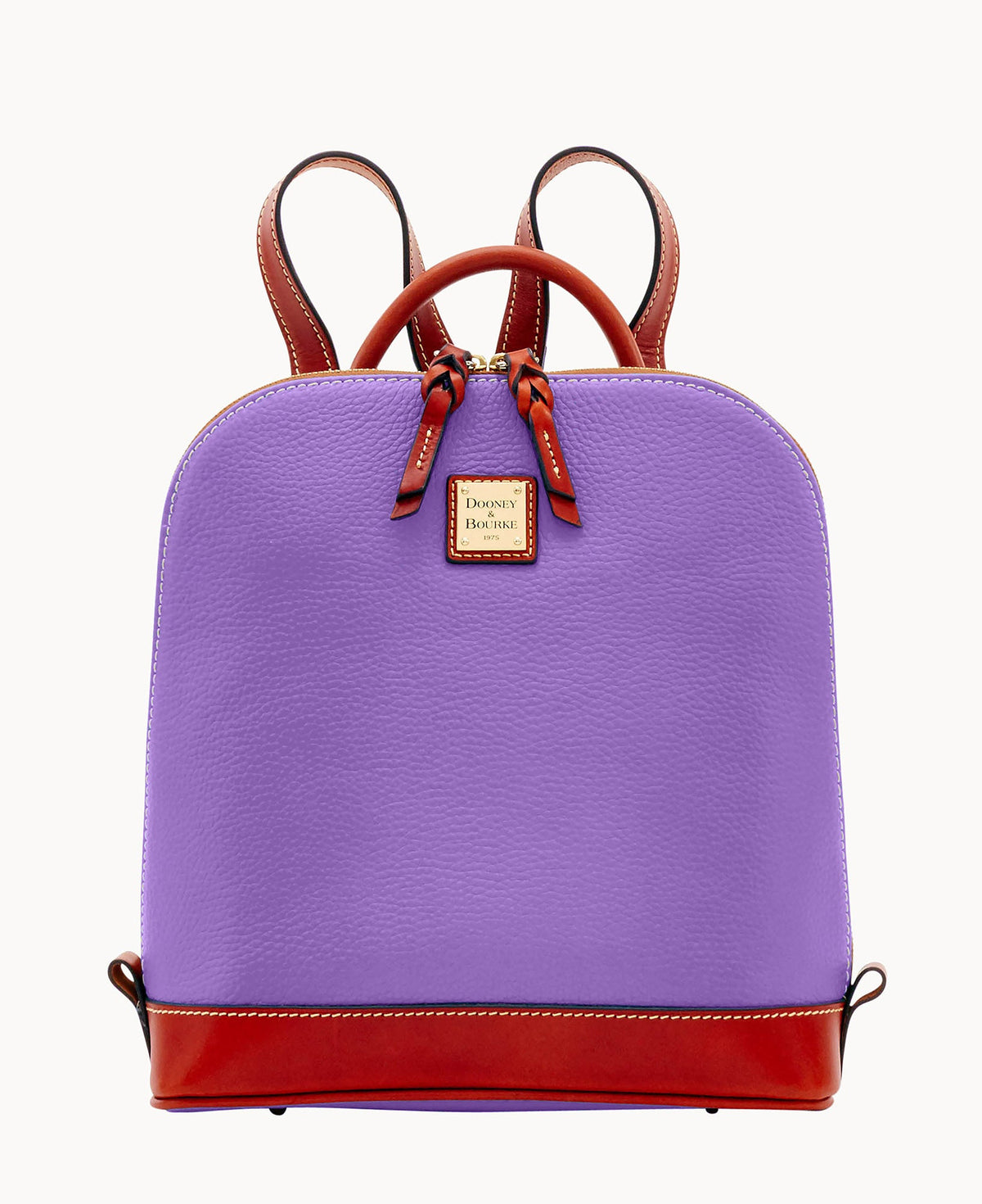 Pebble Grain Zip Pod Backpack - Lilac