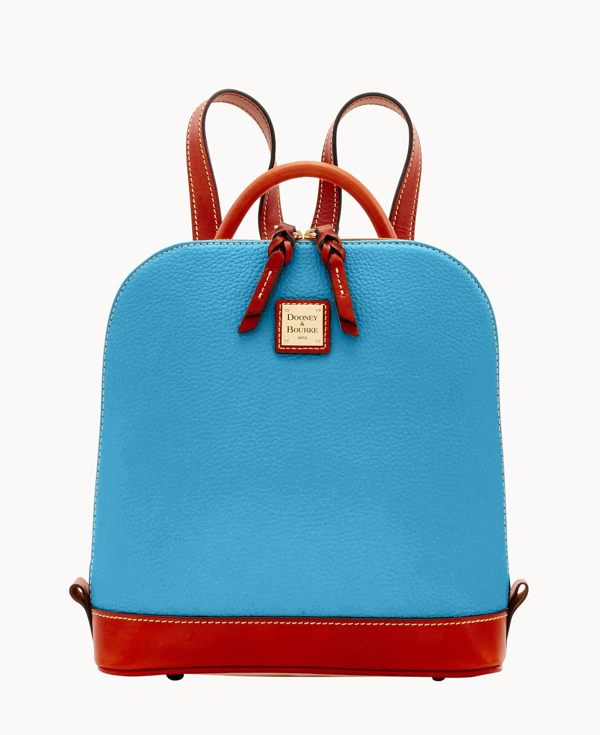 Pebble Grain Zip Pod Backpack - Sky Blue