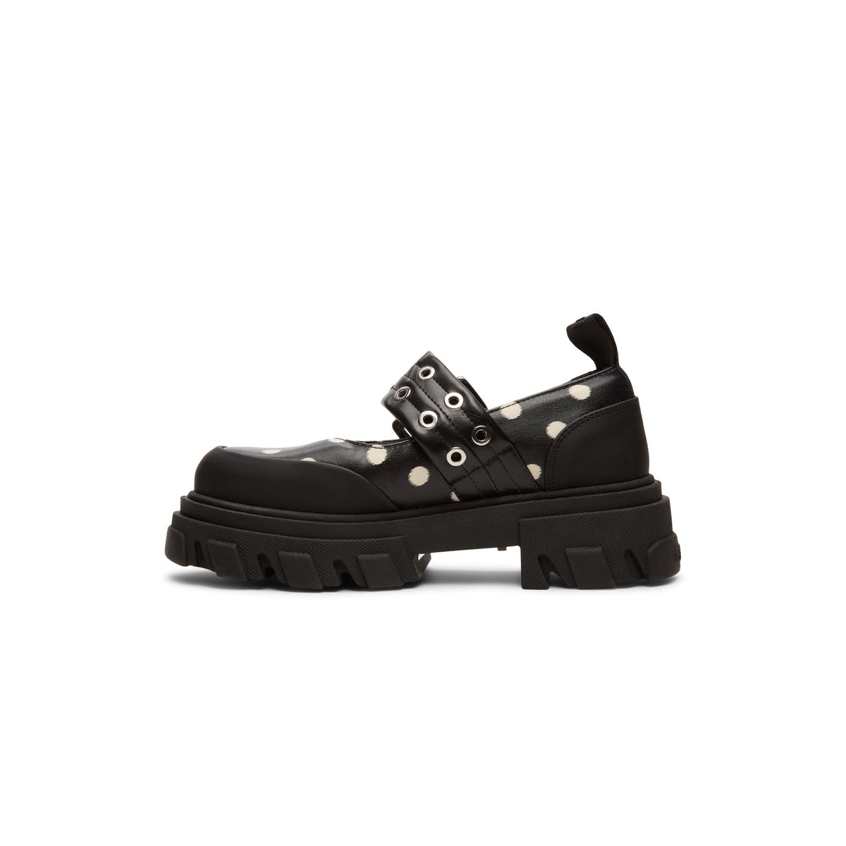GANNI Cleated Ballerina Printed Pelinova (Black) - Image 2