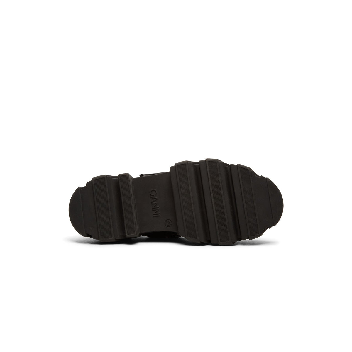 GANNI Cleated Ballerina Printed Pelinova (Black) - Image 5