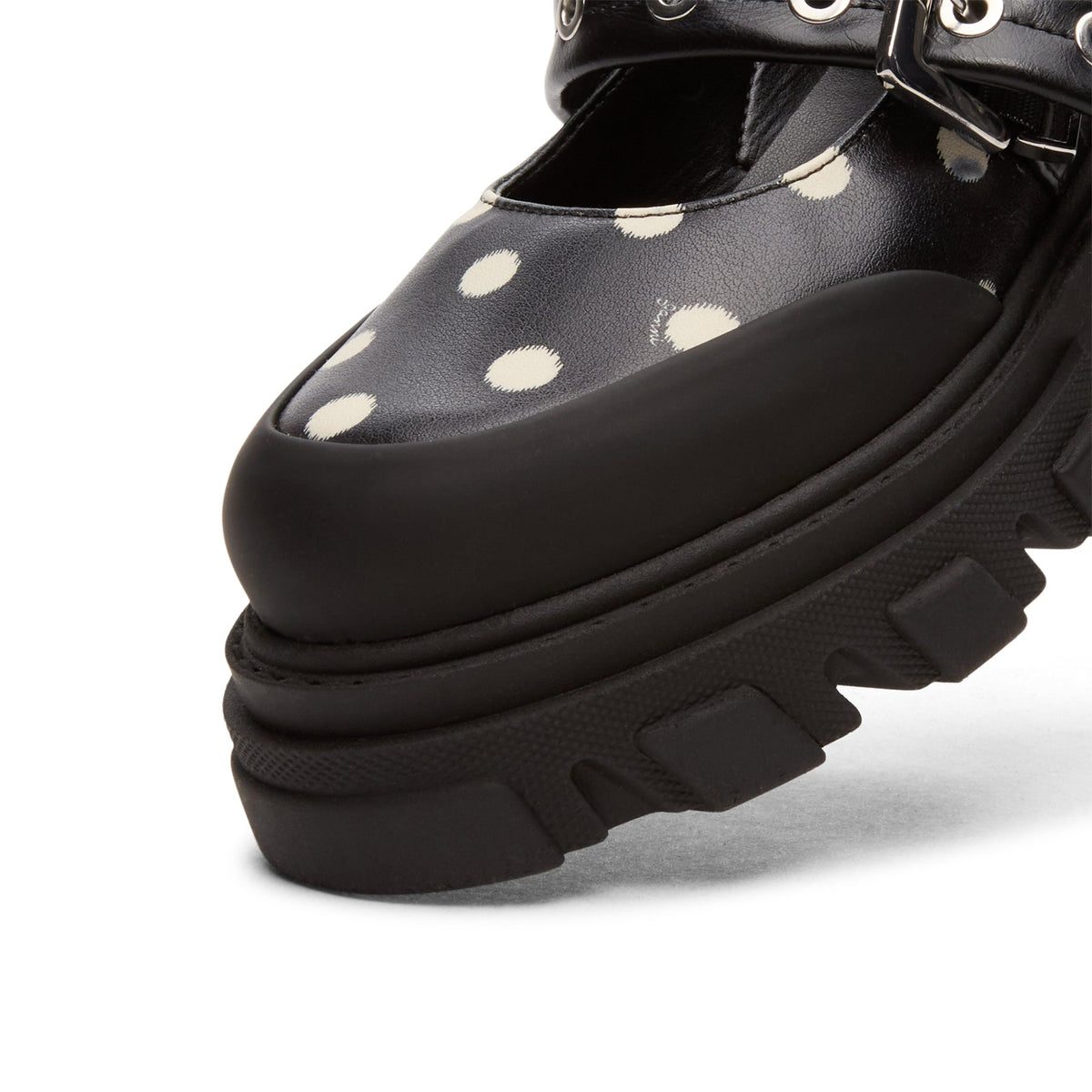 GANNI Cleated Ballerina Printed Pelinova (Black) - Image 6