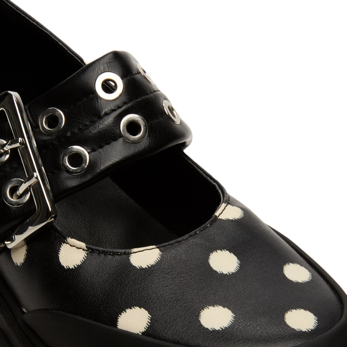GANNI Cleated Ballerina Printed Pelinova (Black) - Image 7