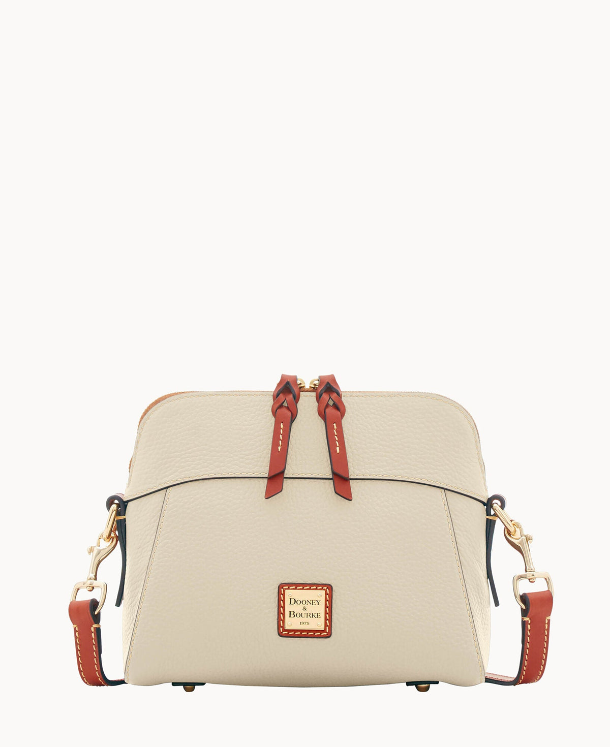 Pebble Grain Cameron Crossbody - Bone