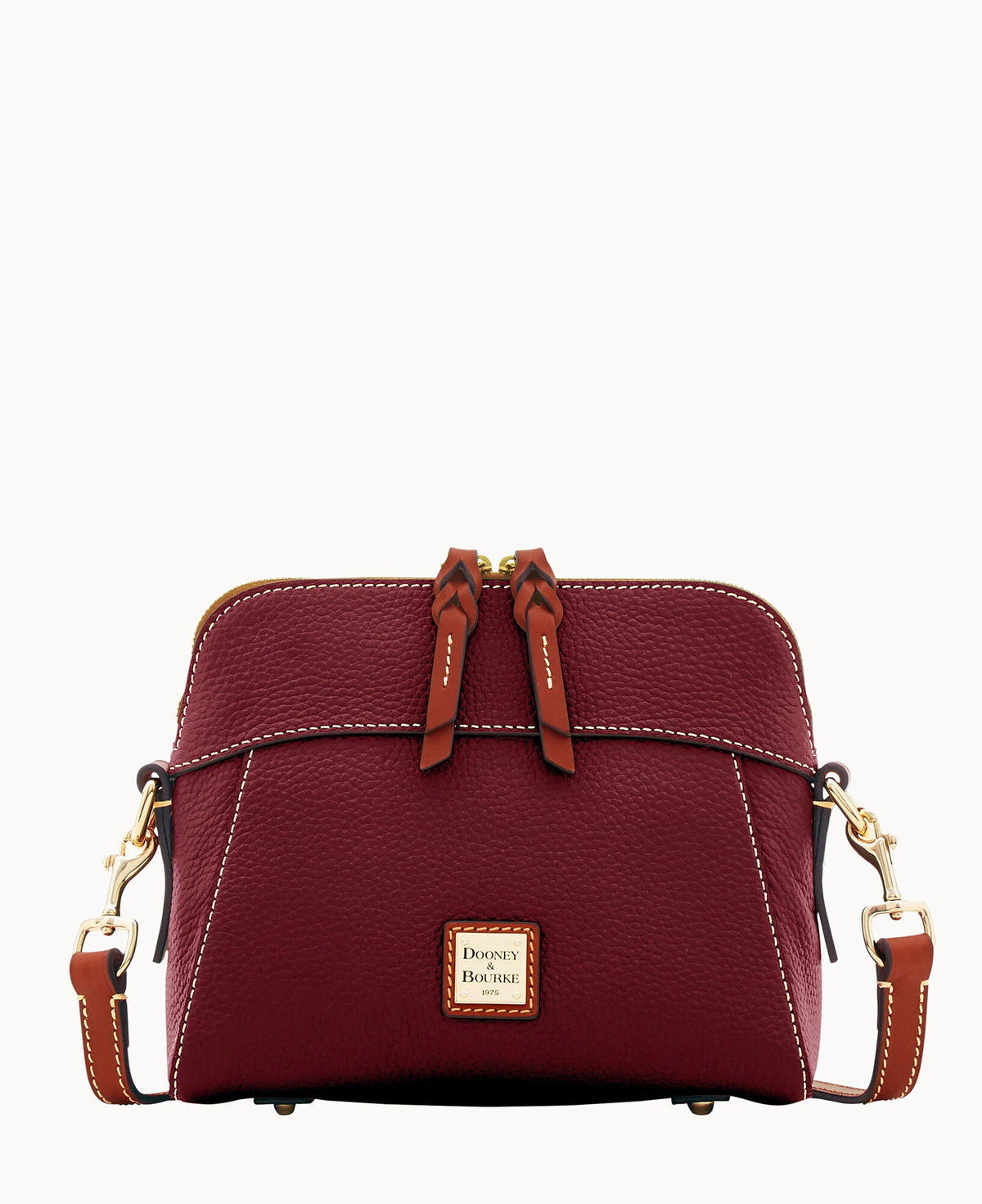 Pebble Grain Cameron Crossbody - Bordeaux