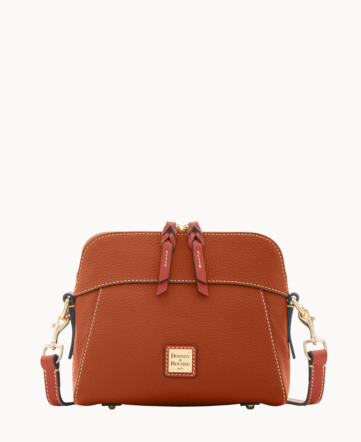 Pebble Grain Cameron Crossbody - Caramel