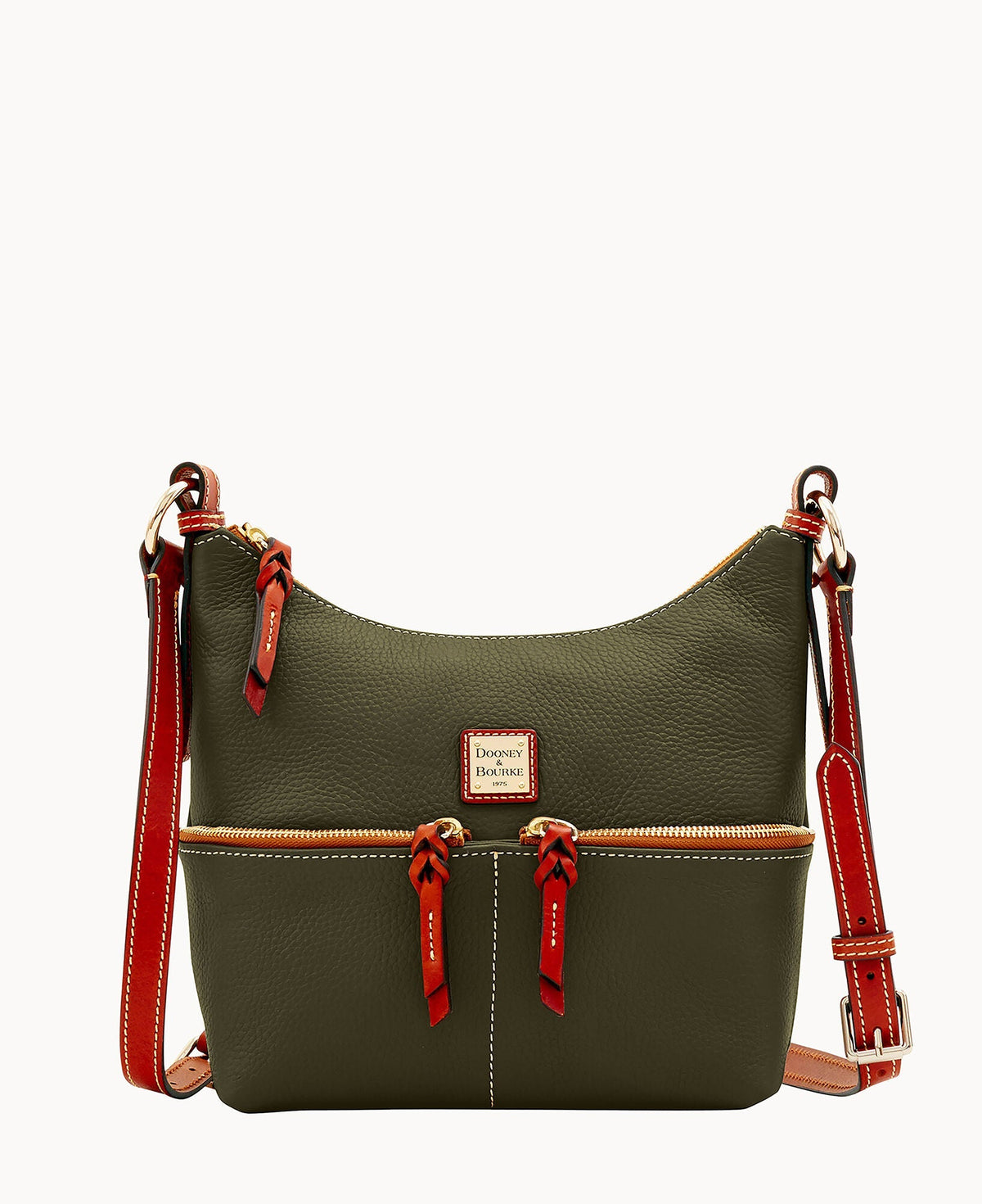 Pebble Grain Alyssa Crossbody - Moss