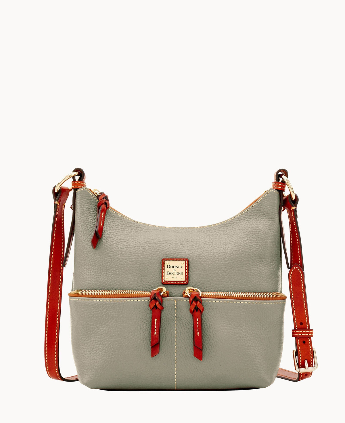 Pebble Grain Alyssa Crossbody - Smoke