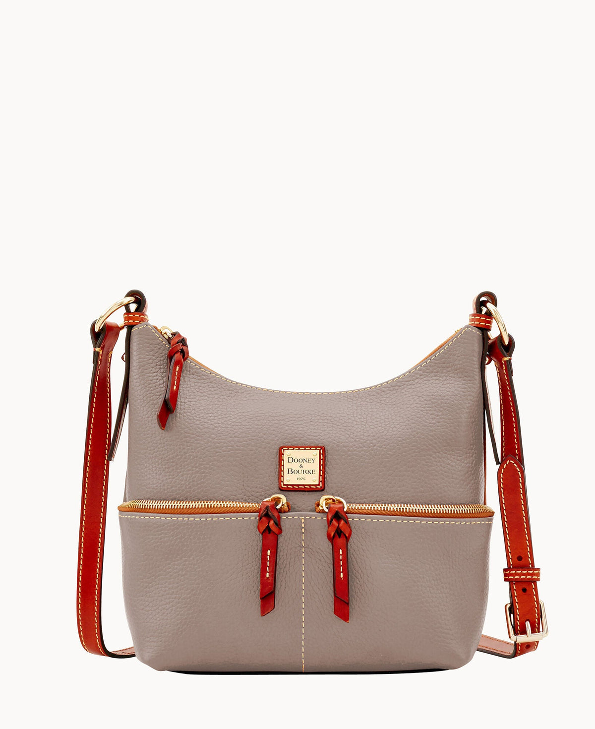 Pebble Grain Alyssa Crossbody - Taupe