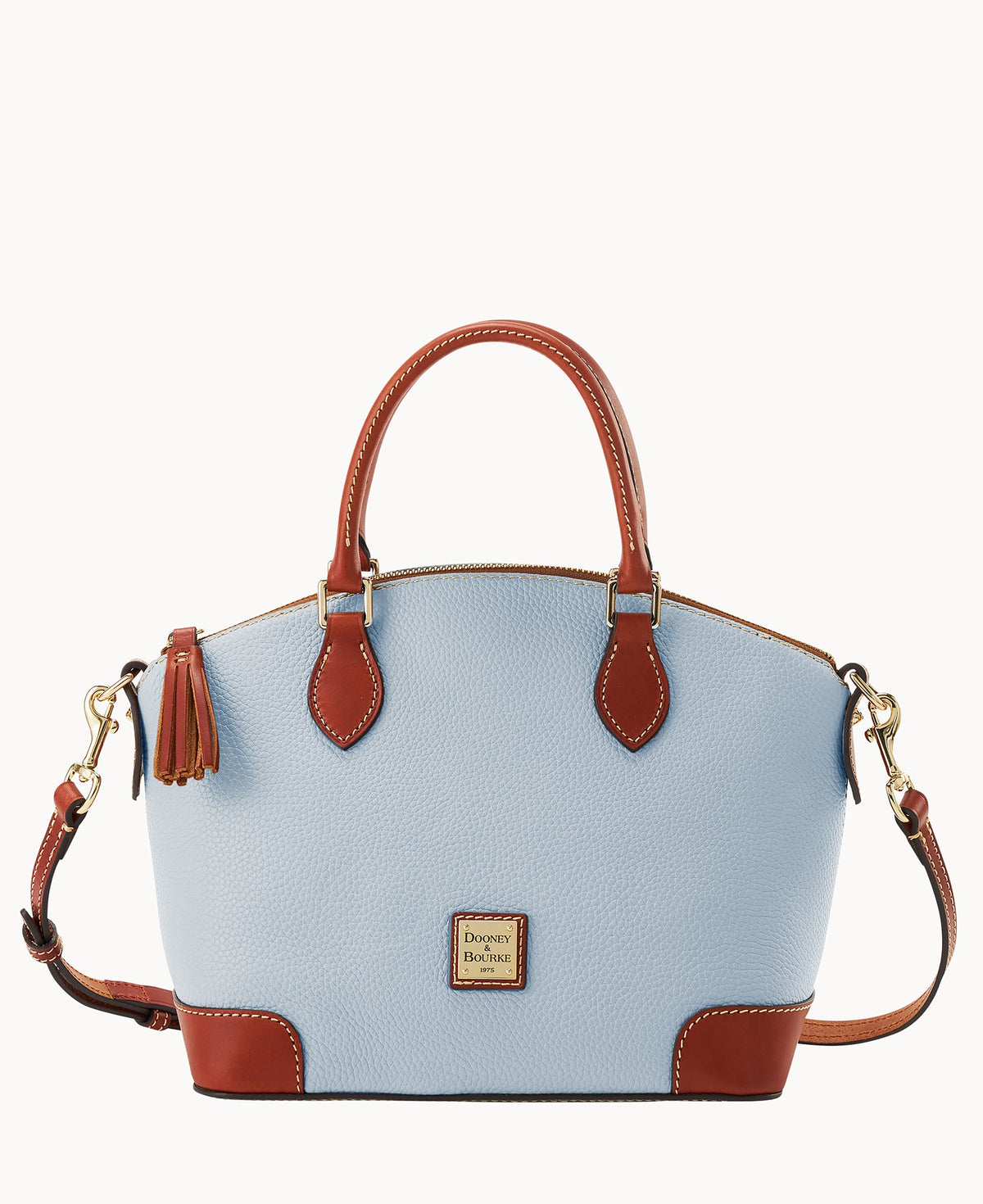 Pebble Grain Geena Satchel - Glacier Blue
