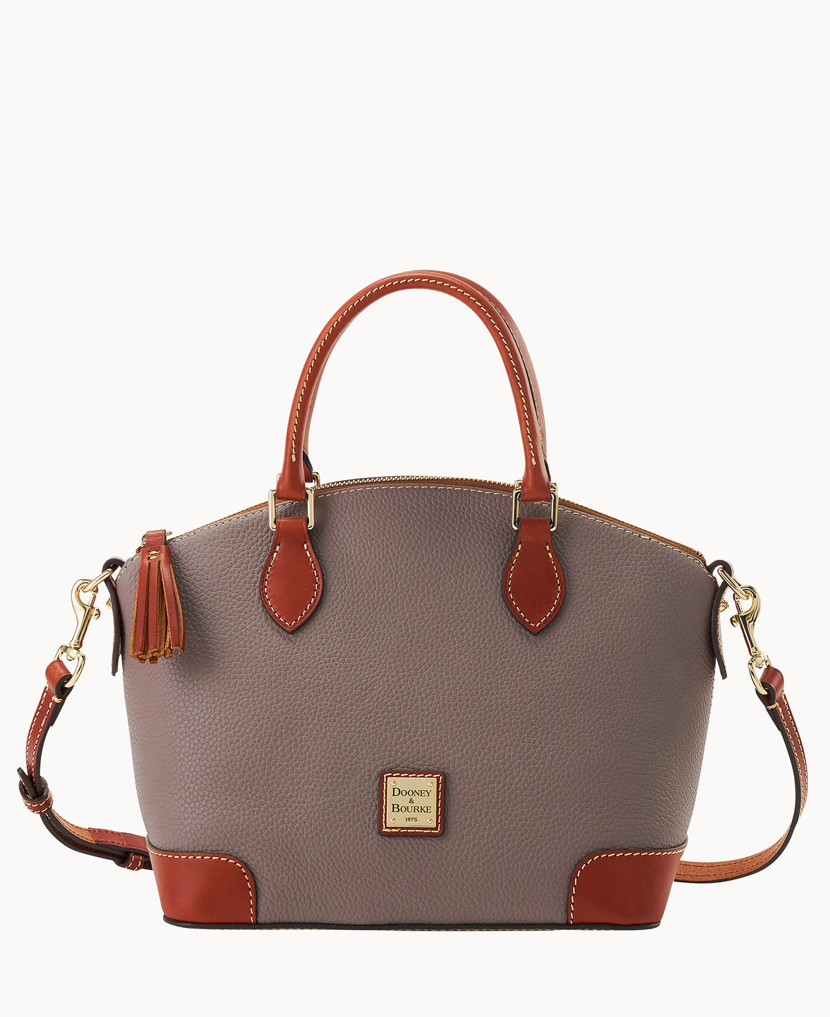 Pebble Grain Geena Satchel - Elephant