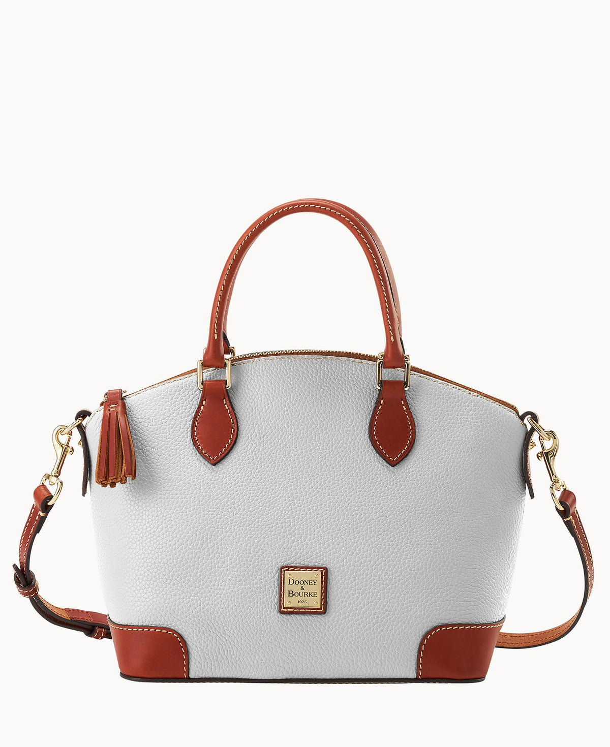 Pebble Grain Geena Satchel - Fog