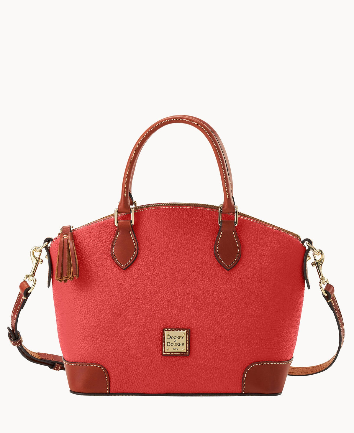 Pebble Grain Geena Satchel - Geranium