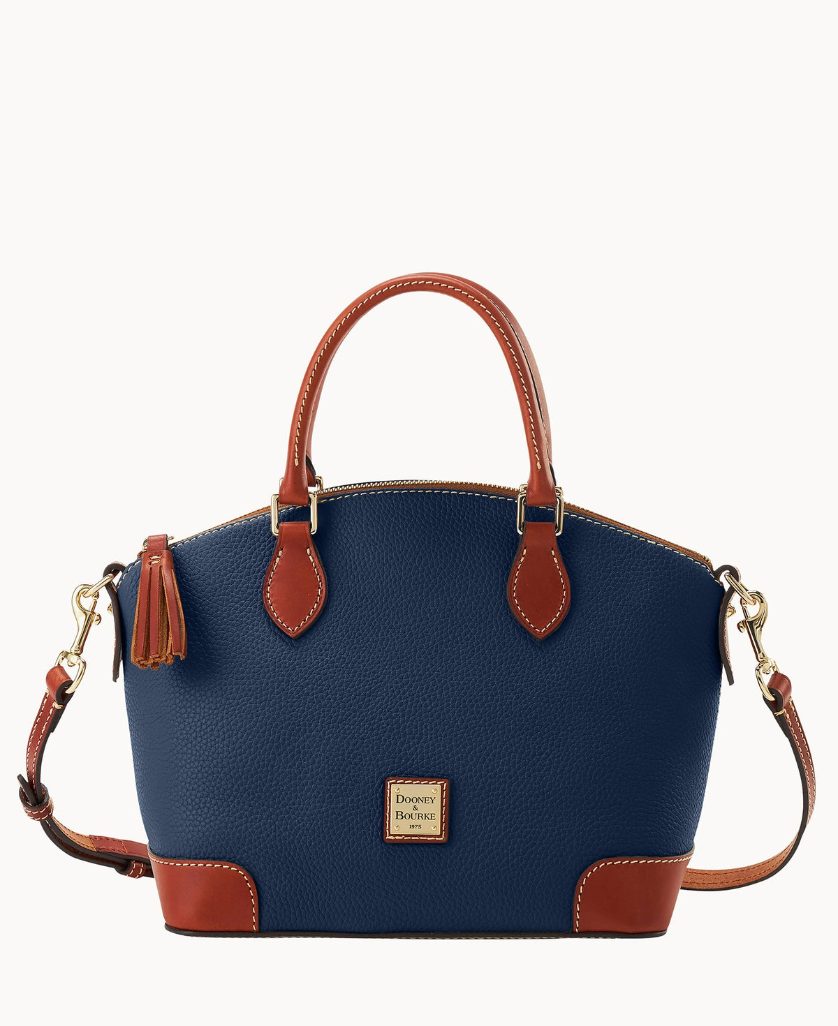 Pebble Grain Geena Satchel - Midnight Blue