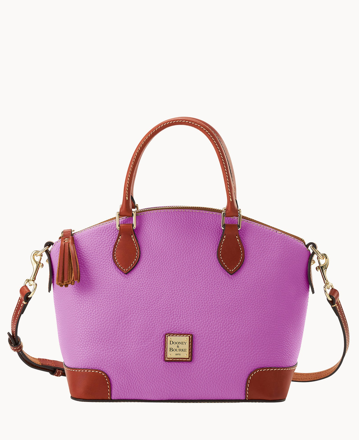 Pebble Grain Geena Satchel - Orchid
