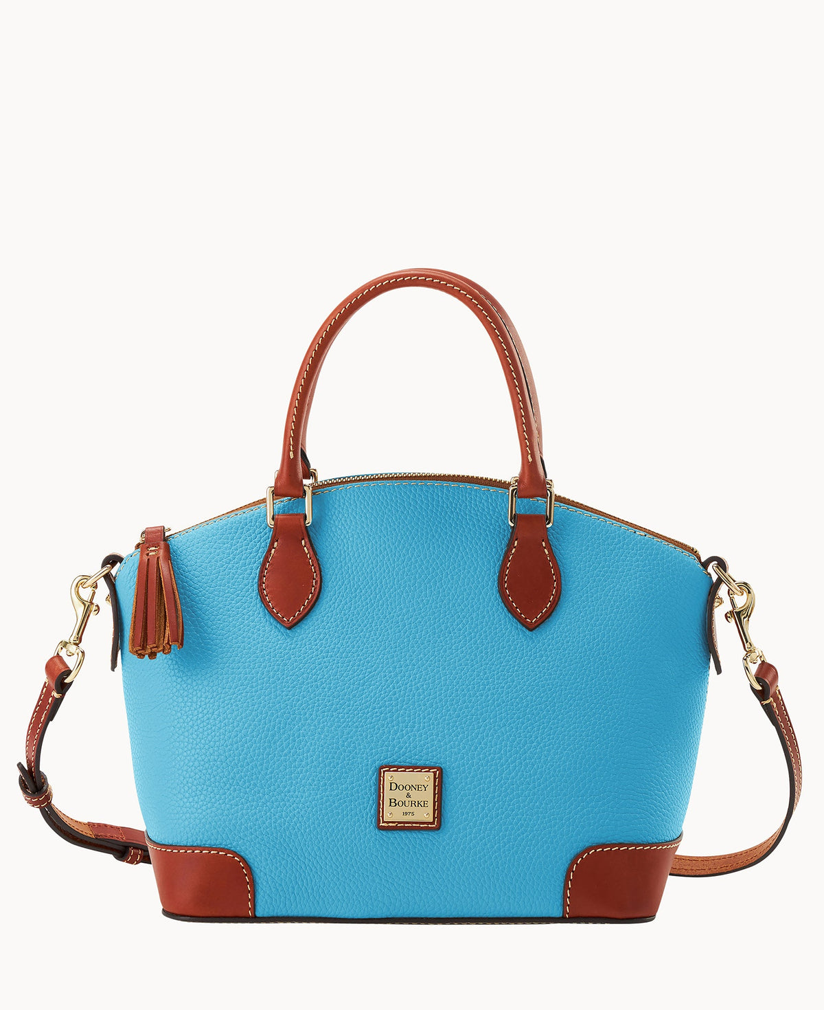 Pebble Grain Geena Satchel - Sky Blue