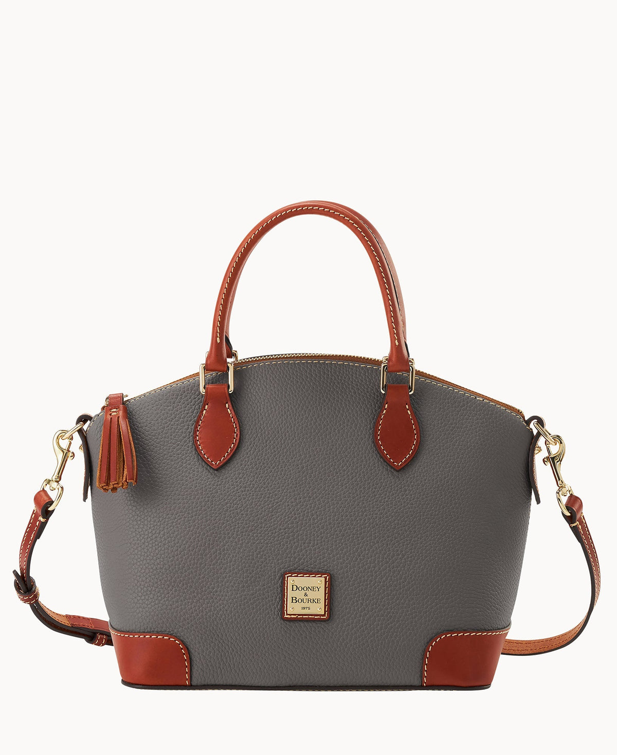 Pebble Grain Geena Satchel - Slate
