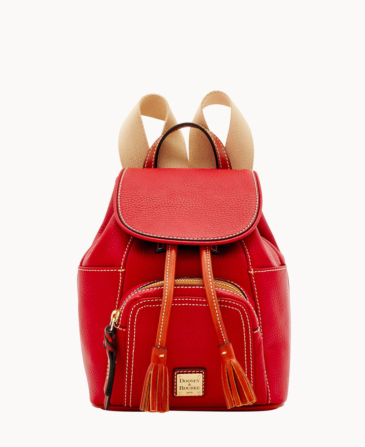 Pebble Grain Small Murphy Backpack - Red